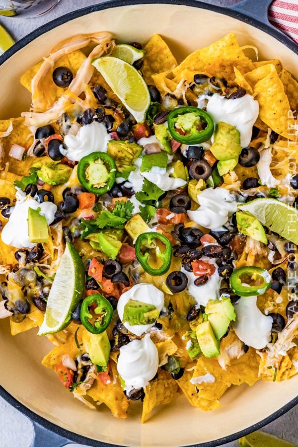 sheet pan chicken nachos