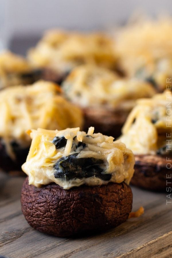 Spinach Artichoke Stuffed Mushrooms