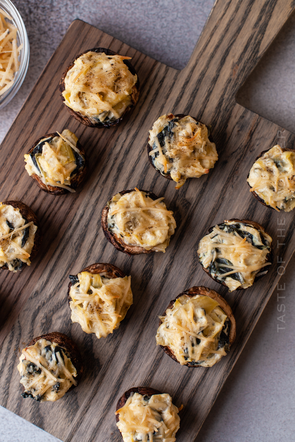 party food - Artichoke Stuffed Mushrooms