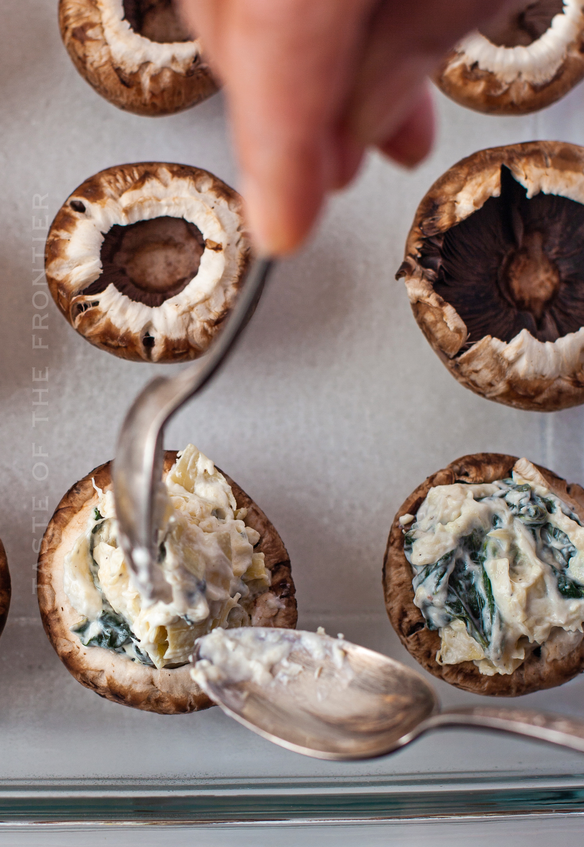 how to make Spinach Artichoke Stuffed Mushrooms