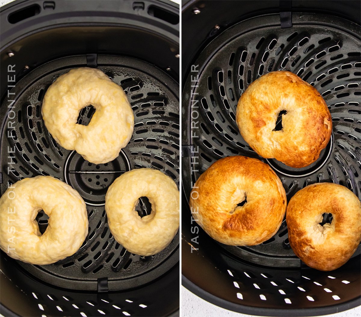 cooking bagels in the air fryer