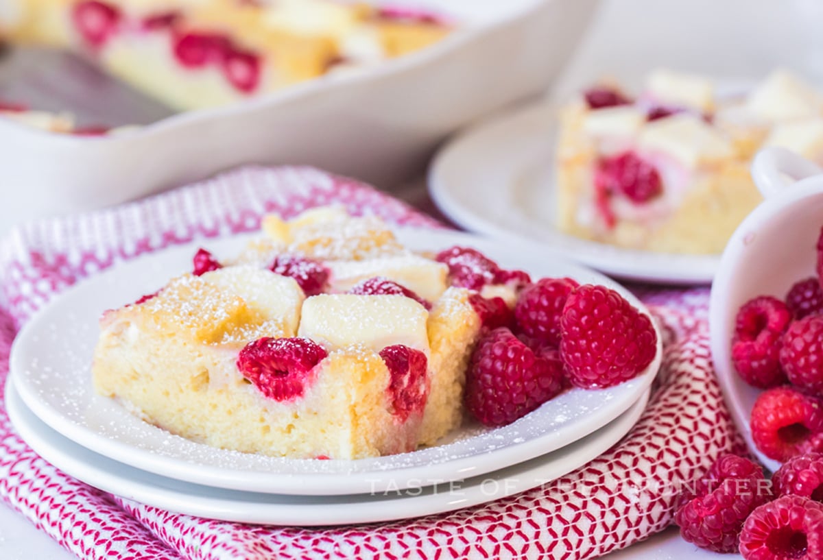 morning casserole with raspberries