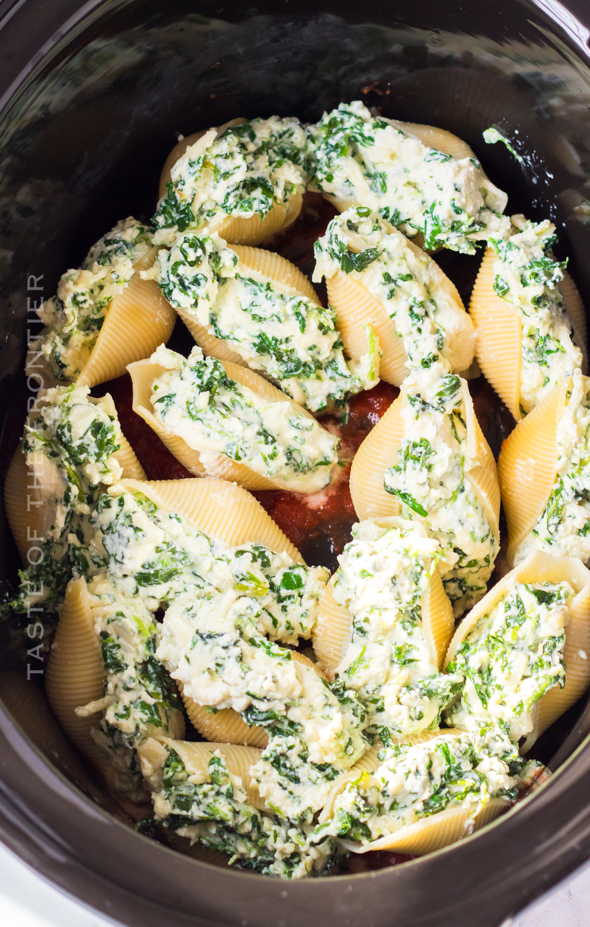 making stuffed shells in the crockpot