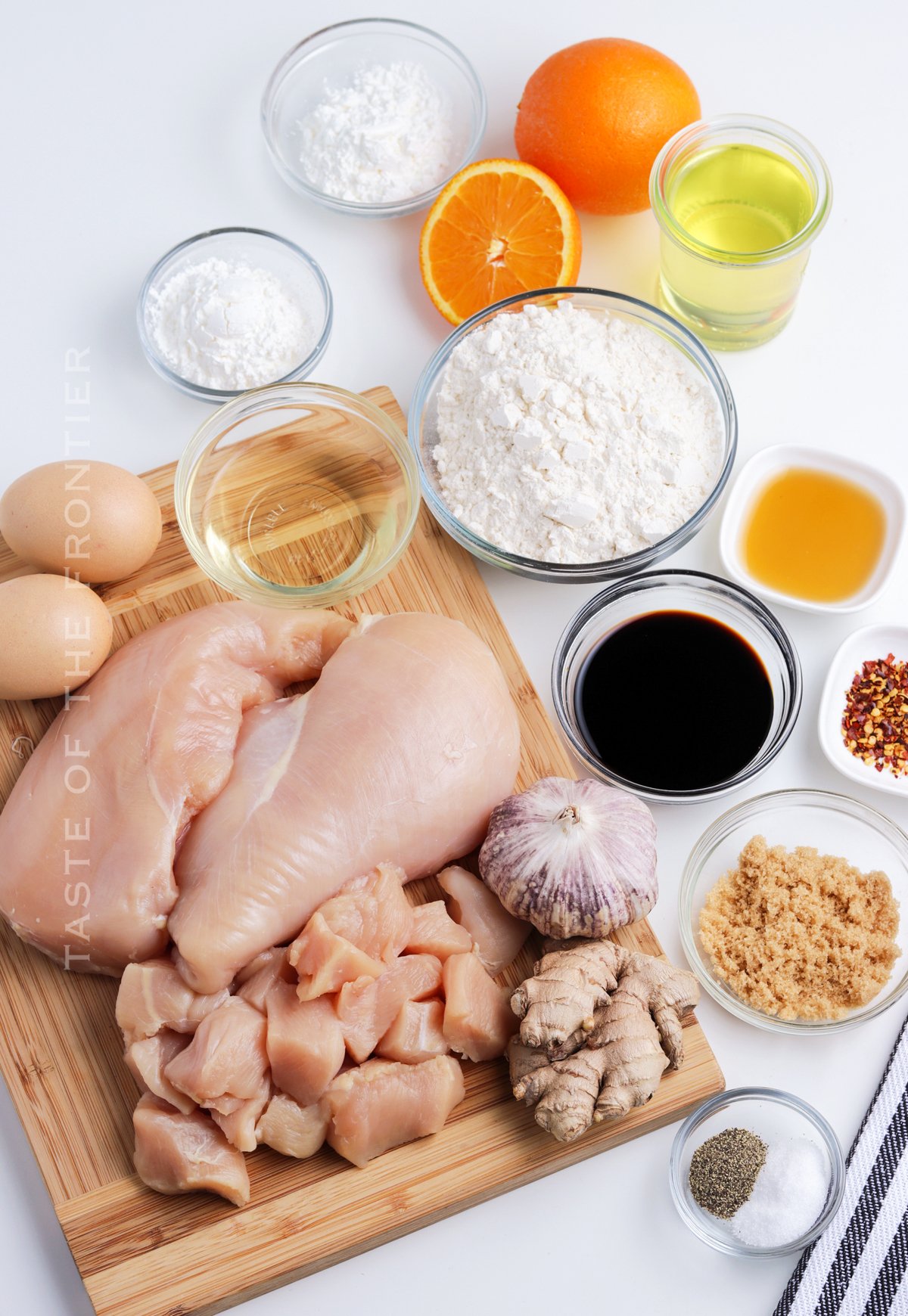 ingredients for orange chicken