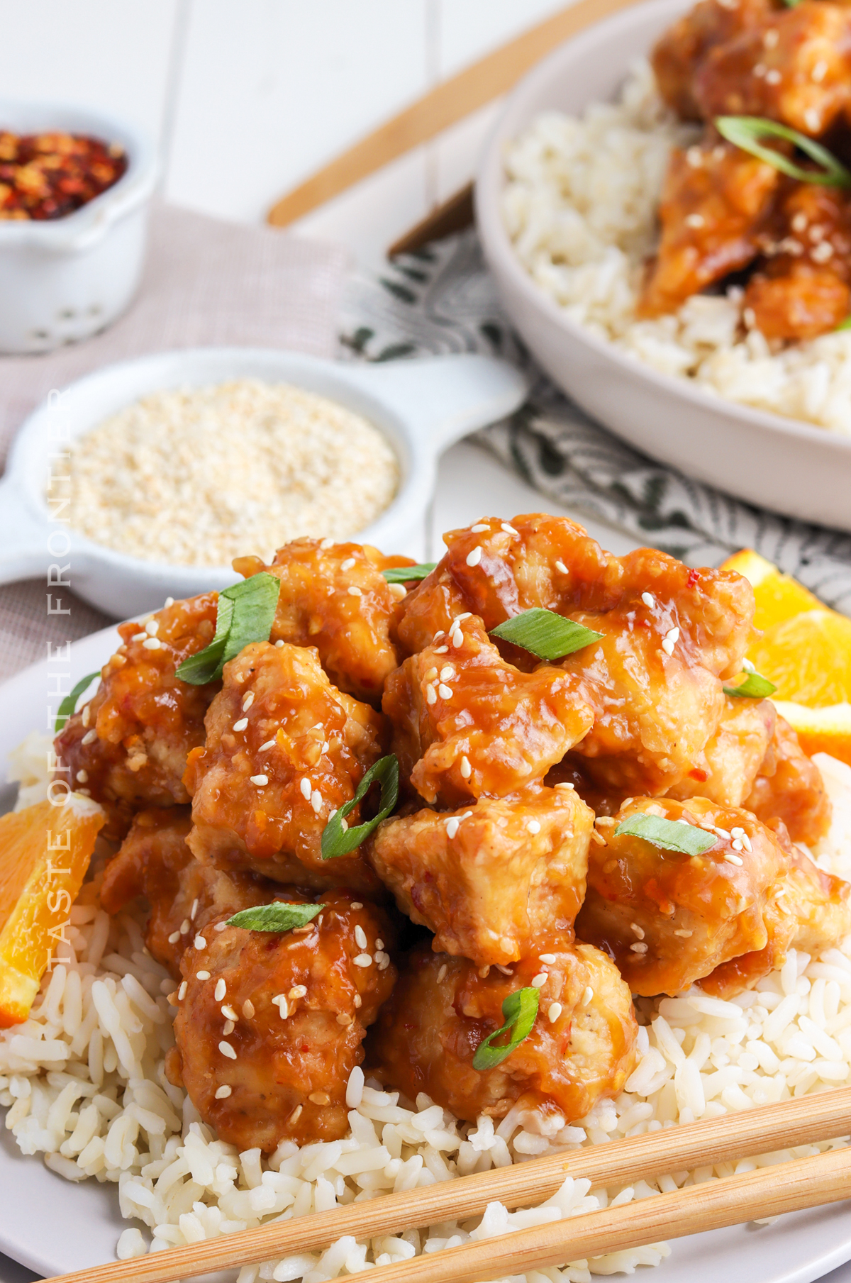 orange chicken dinner