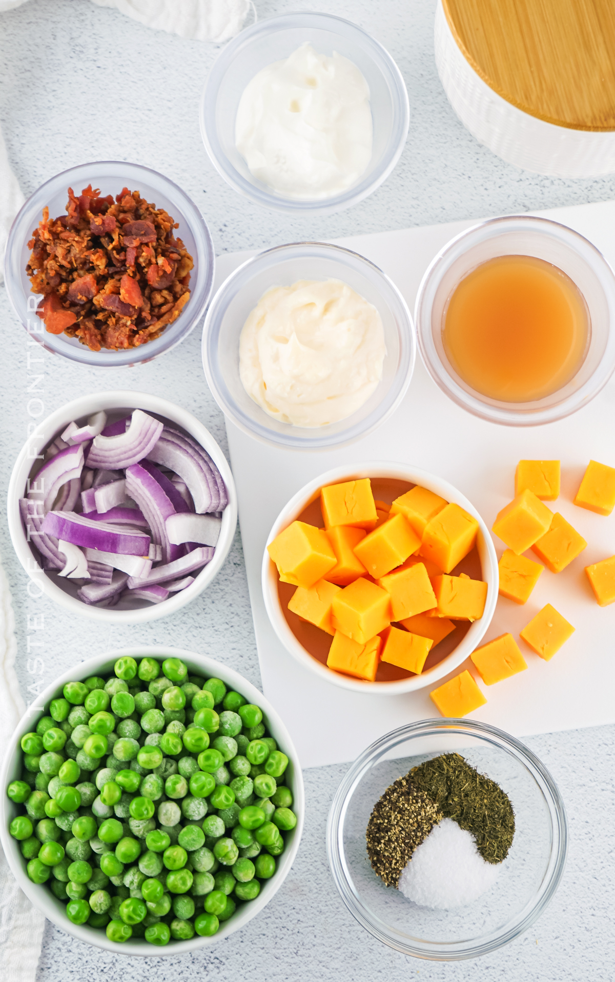 ingredients for Green Pea Salad