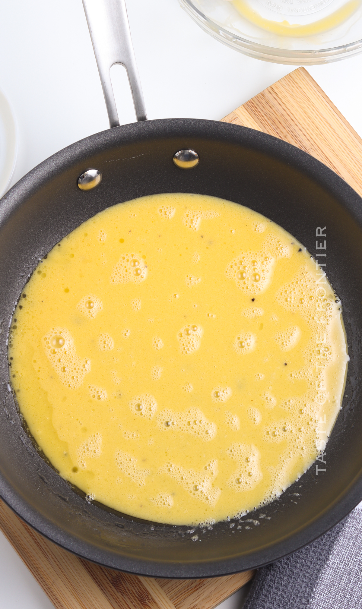 scrambling eggs