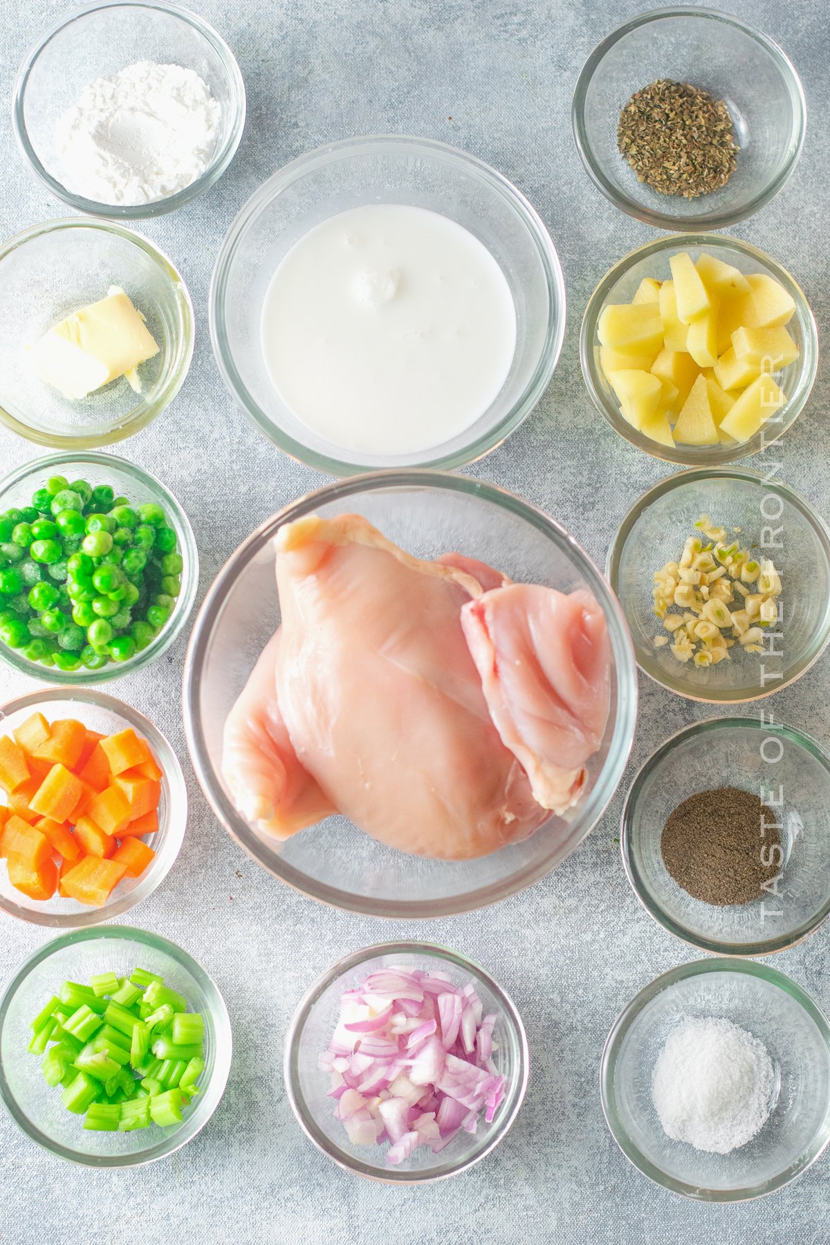 ingredients for Instant Pot Chicken Pot Pie