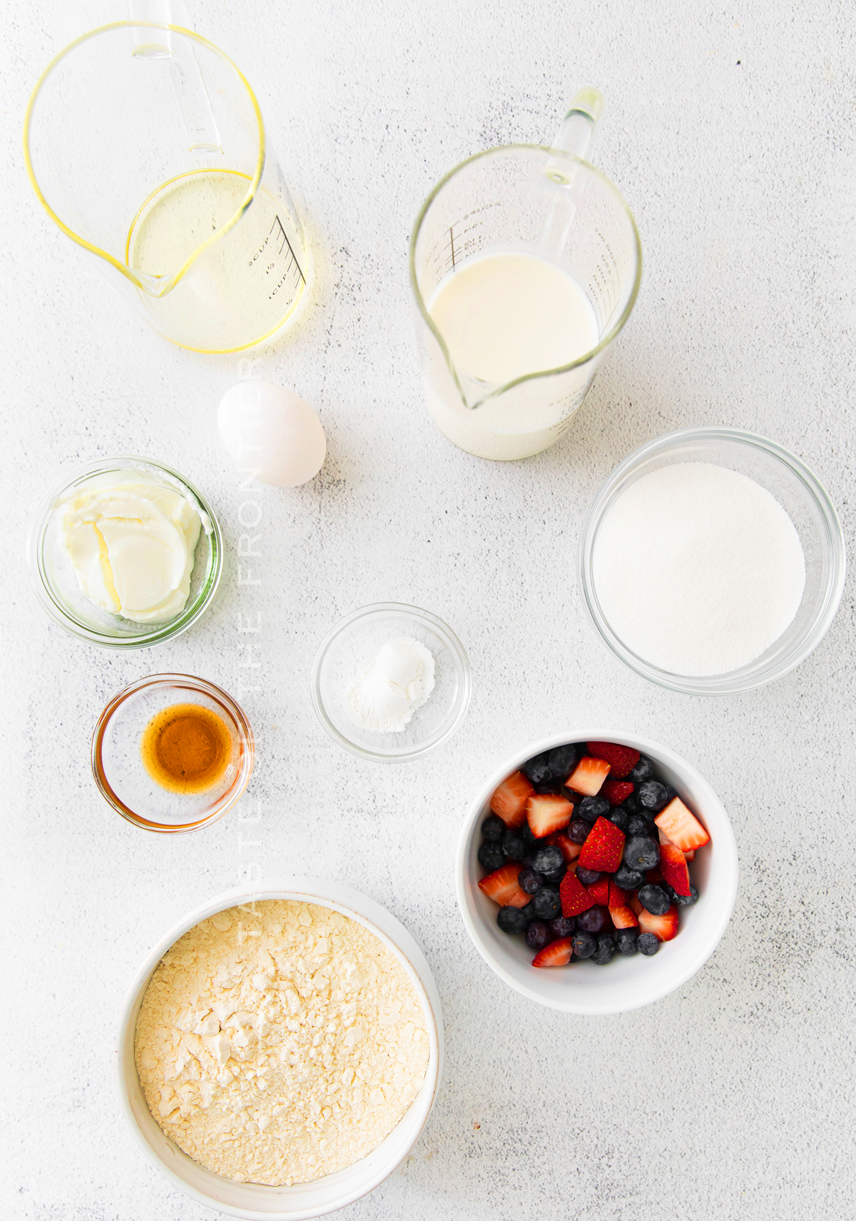 ingredients for Mixed Berry Muffins