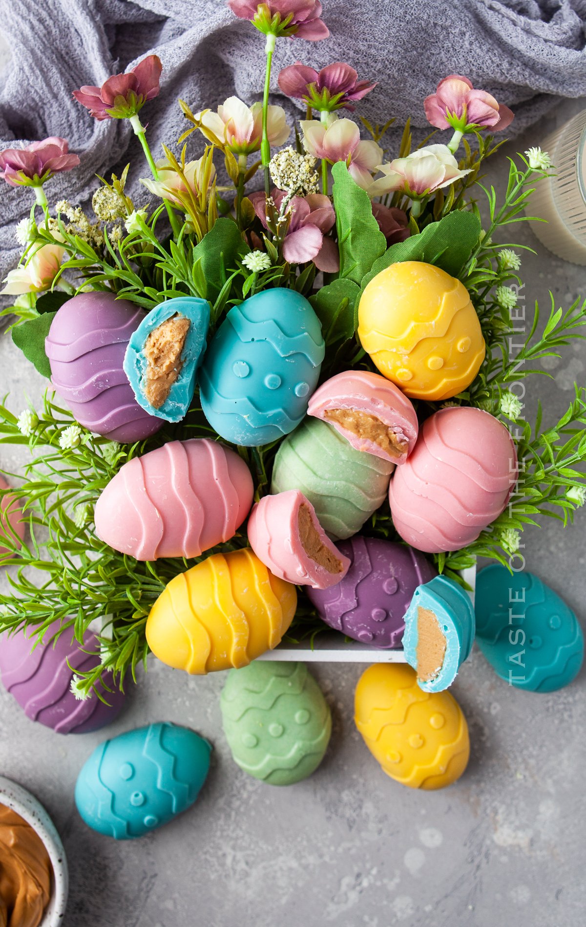 colorful chocolate eggs