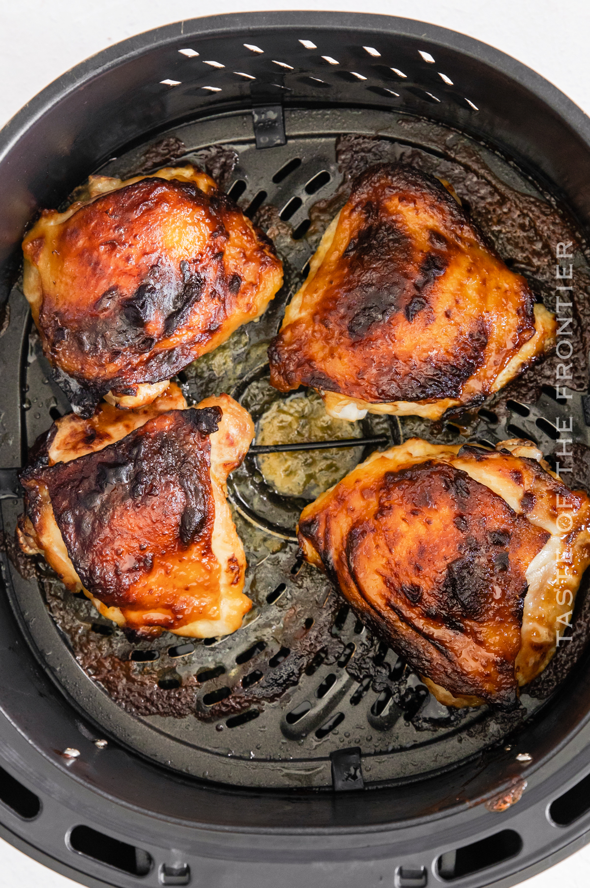 cooked chicken thighs in the air fryer