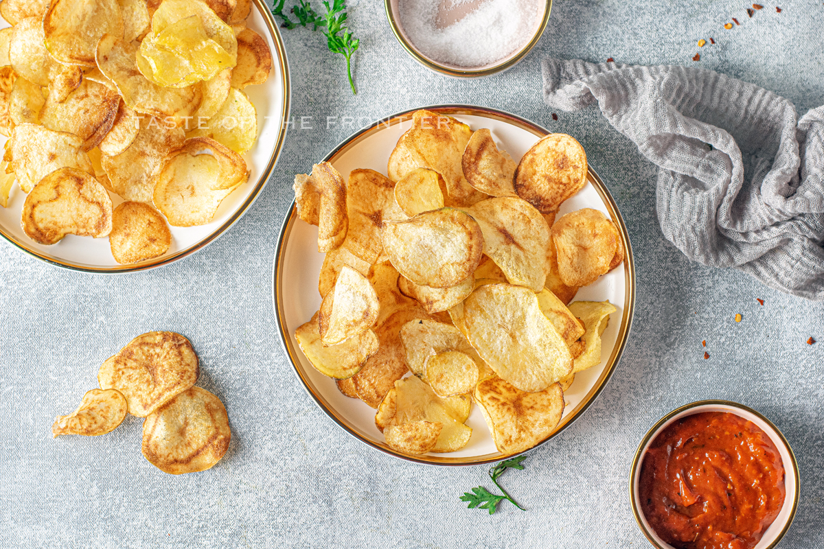 making crispy chips in the air fryer