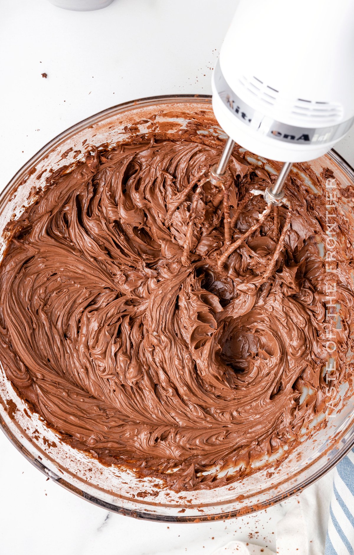 making chocolate frosting