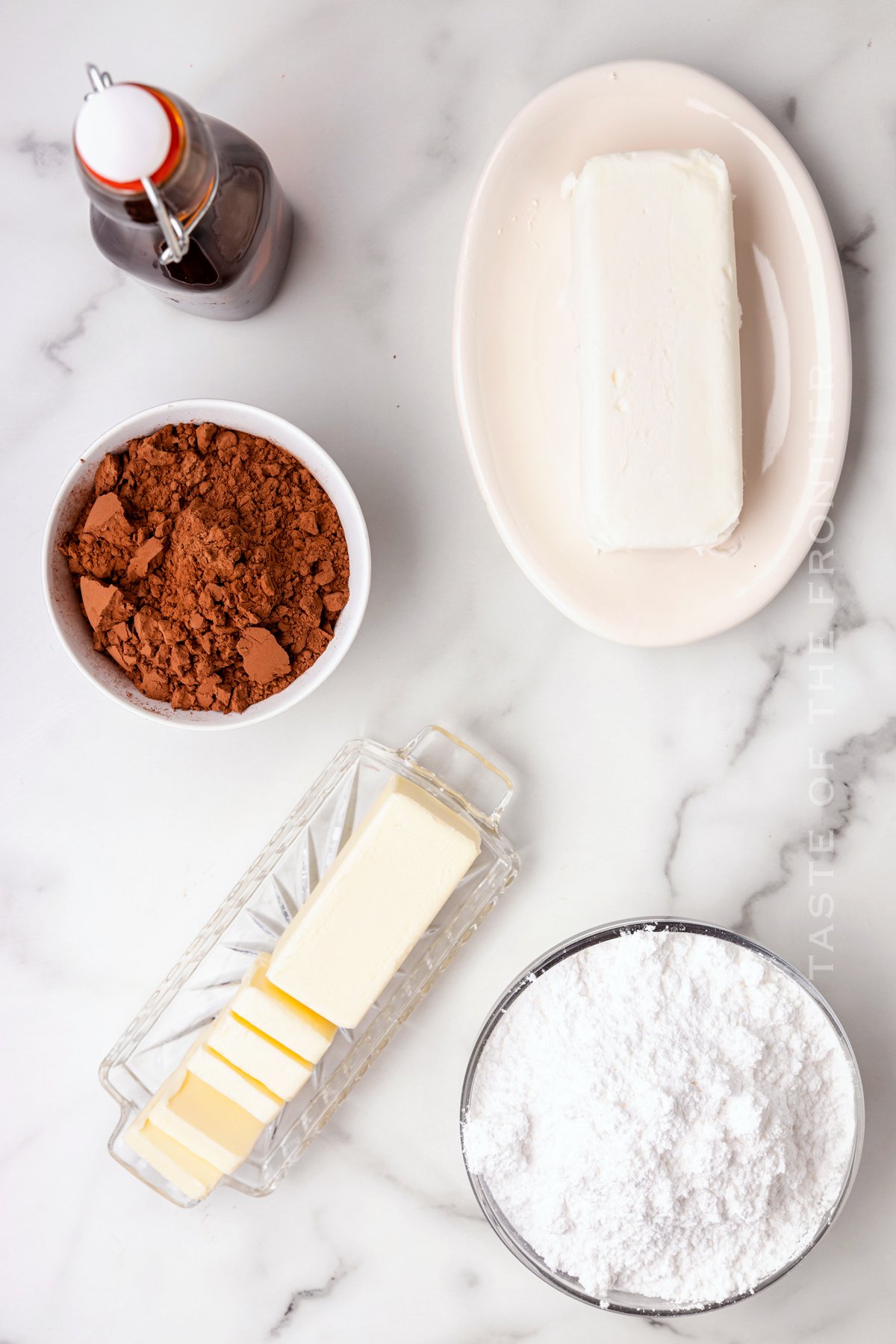 ingredients for Chocolate Buttercream Frosting