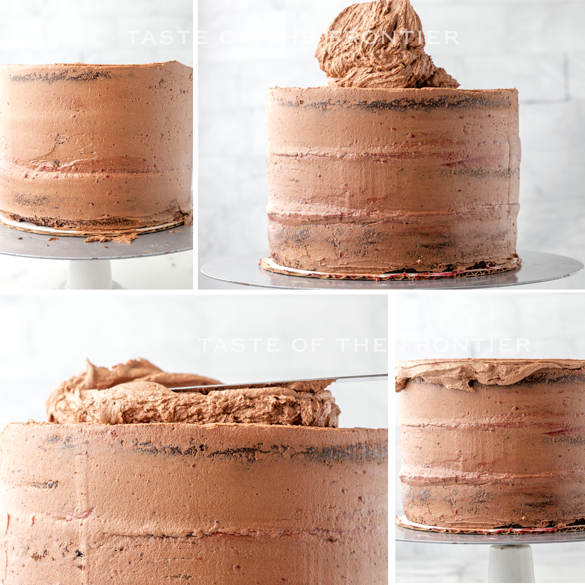 how to assemble a chocolate cake