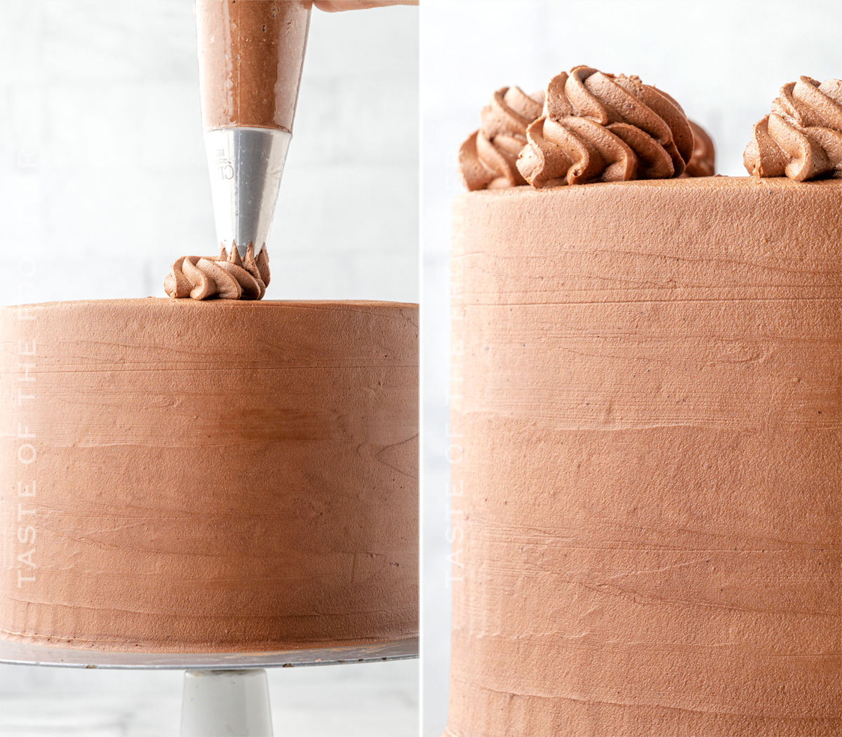 decorating with chocolate buttercream