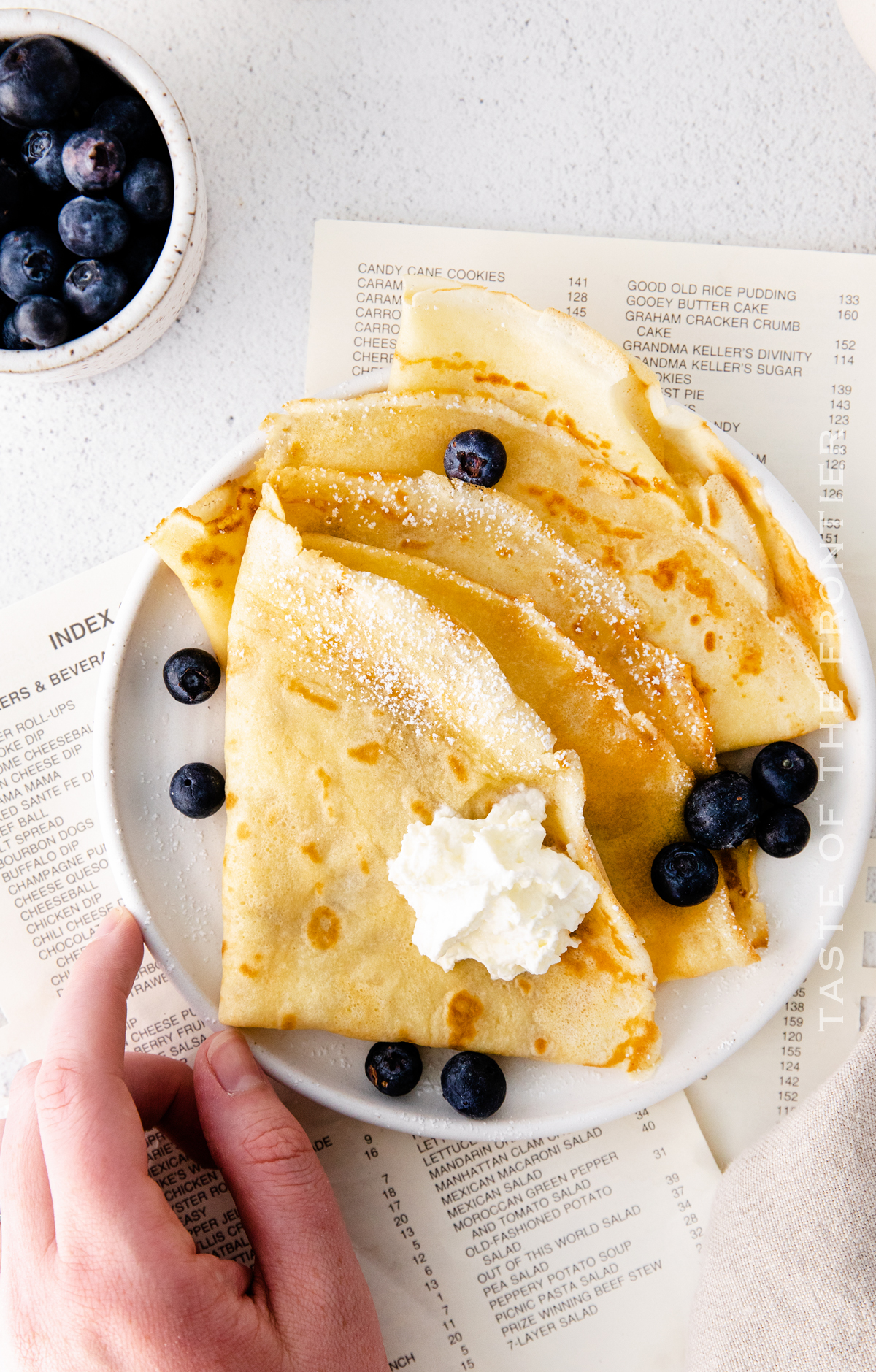 blueberry crepes