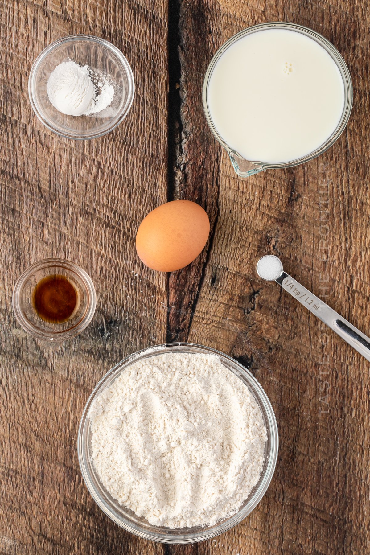 ingredients for homemade Funnel Cake