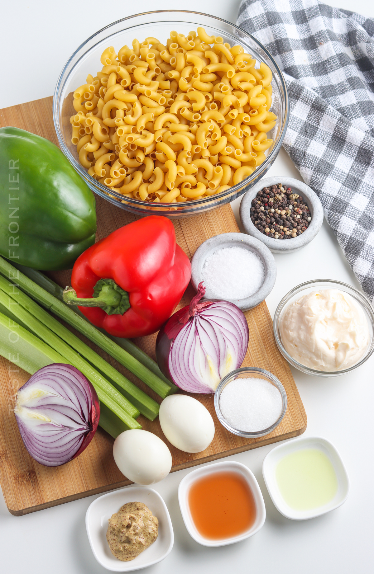 ingredients for Macaroni Salad