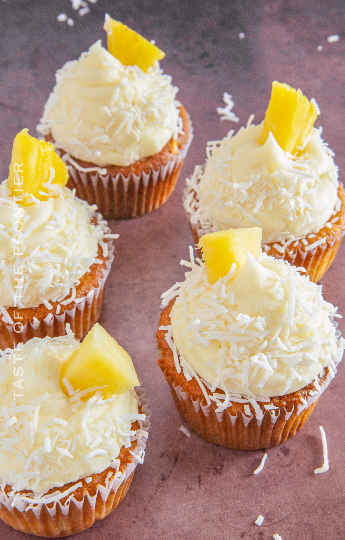 pineapple cupcakes with coconut