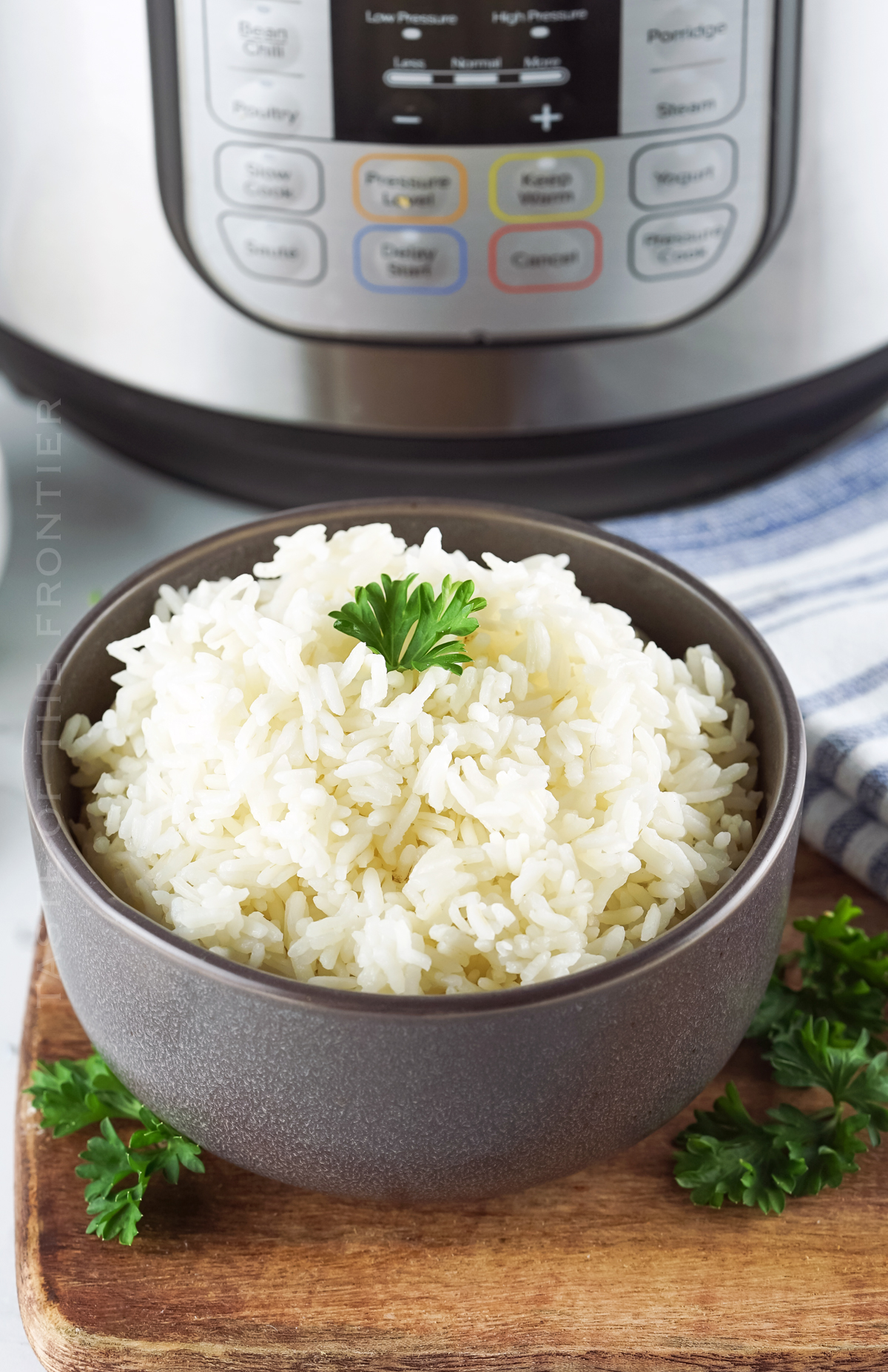 fluffy rice in the pressure cooker