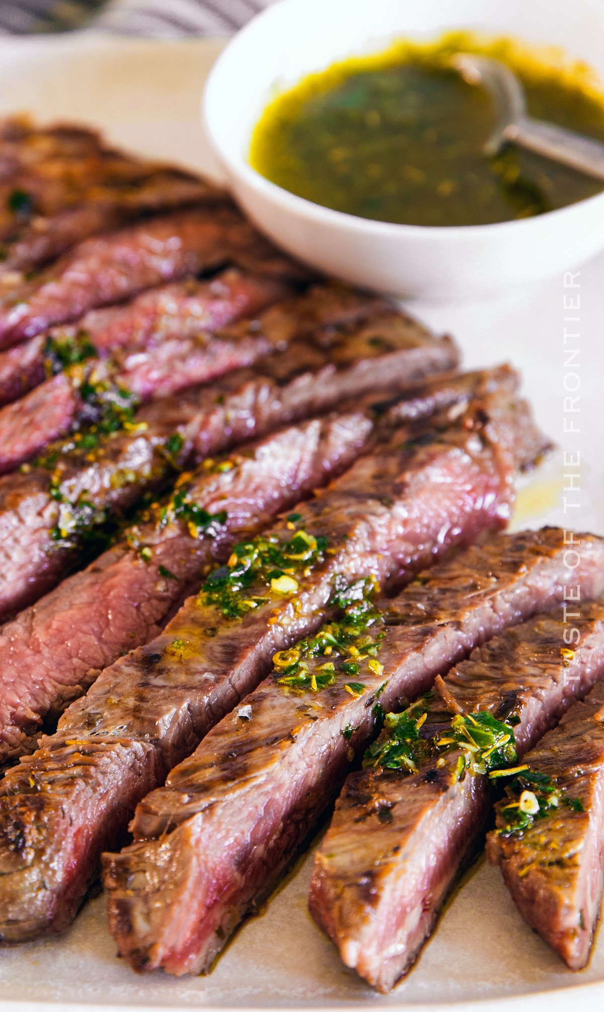 recipe for Marinated Flank Steak with Chimichurri