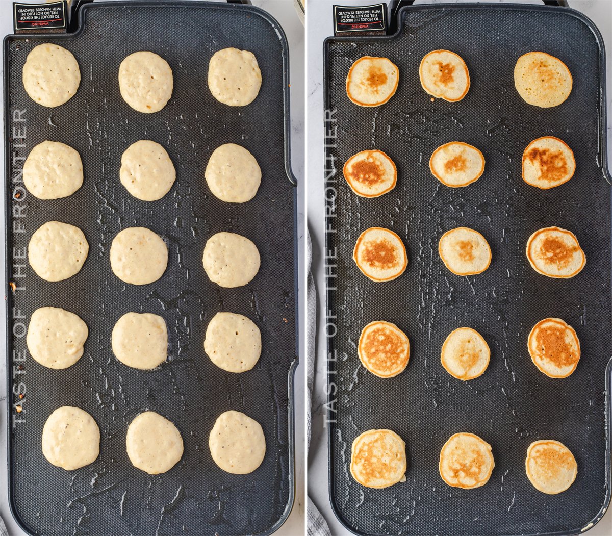 making mini pancakes