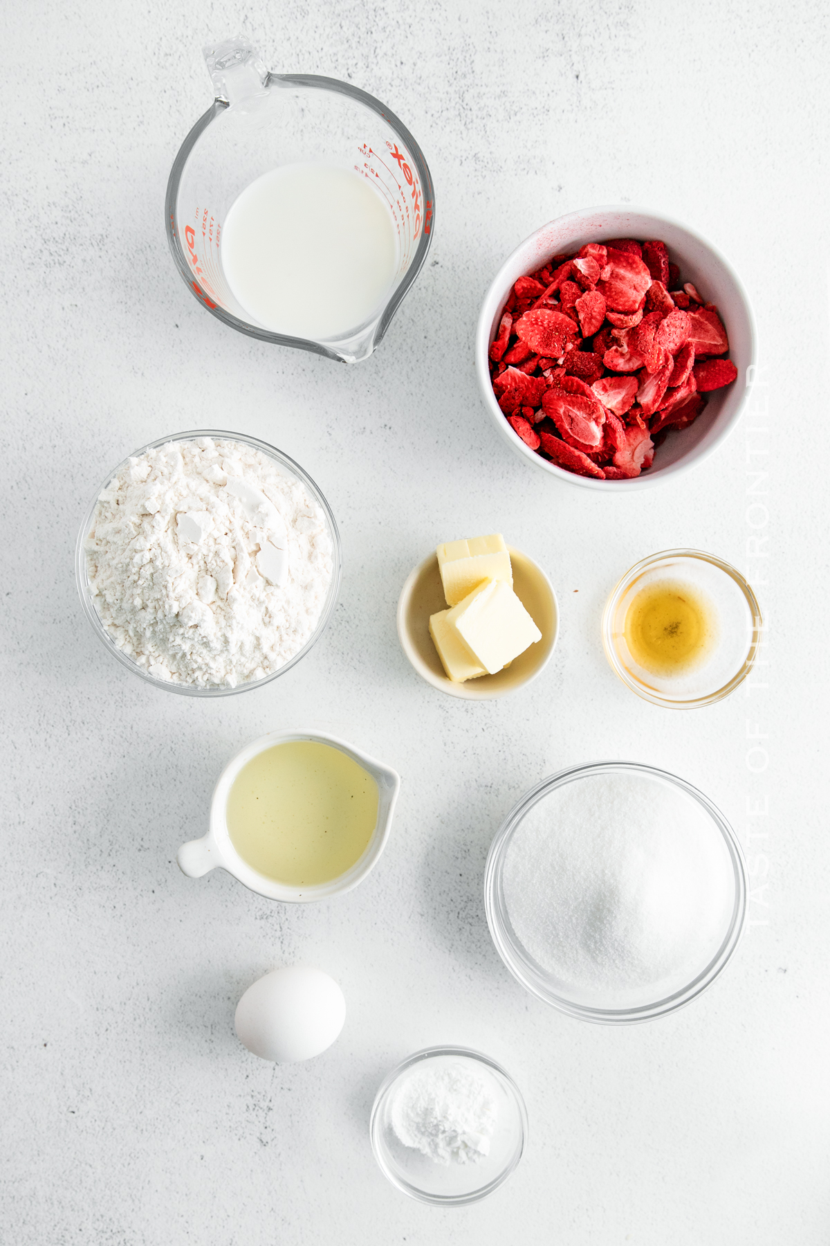 ingredients for Strawberry Donuts