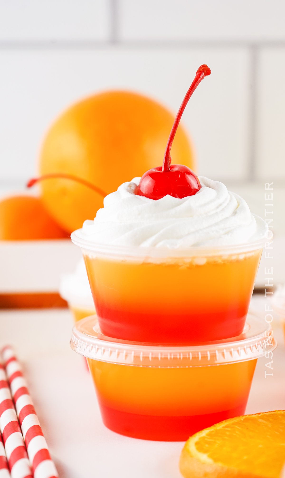 Tequila Sunrise Jello Shots