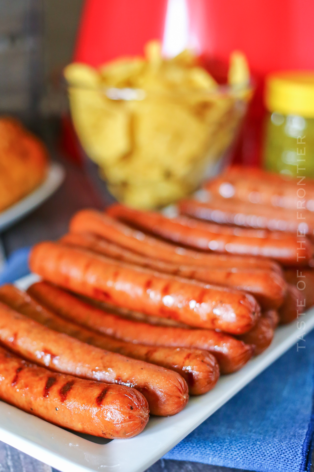 plate of cooked wieners