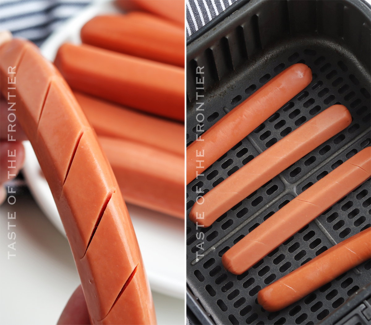 how to make Air Fryer Hot Dogs