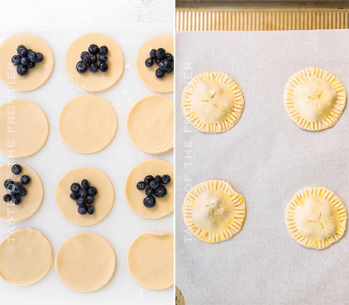 assembling hand pies