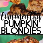 Cinnamon Chip Pumpkin Blondies