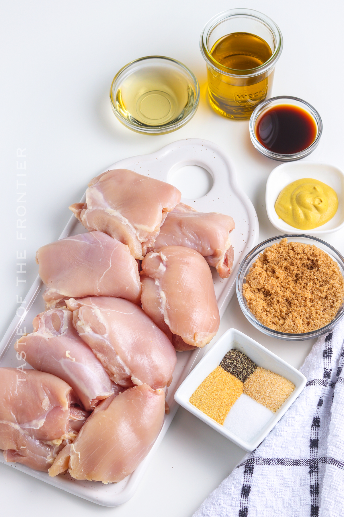 ingredients for marinated Chicken Thighs