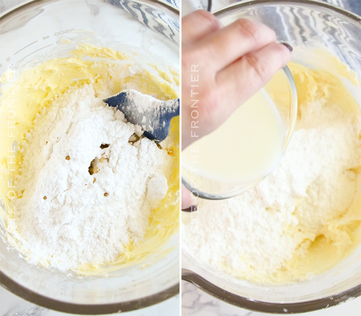 making cookies and cream frosting