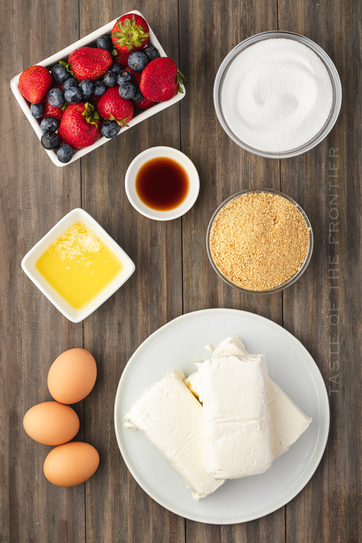 Ingredients for Patriotic Mini-Cheesecakes