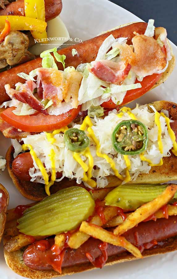 grilling recipes - Gourmet Hot Dogs