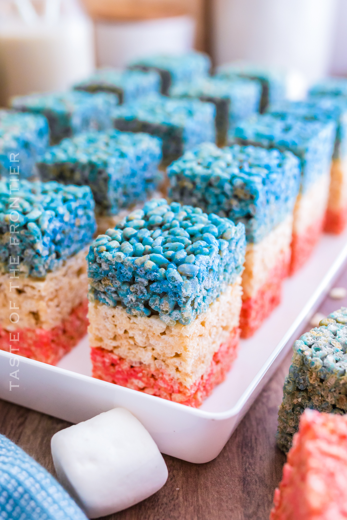 Fourth of July Rice Krispie Treats - Goodie Godmother