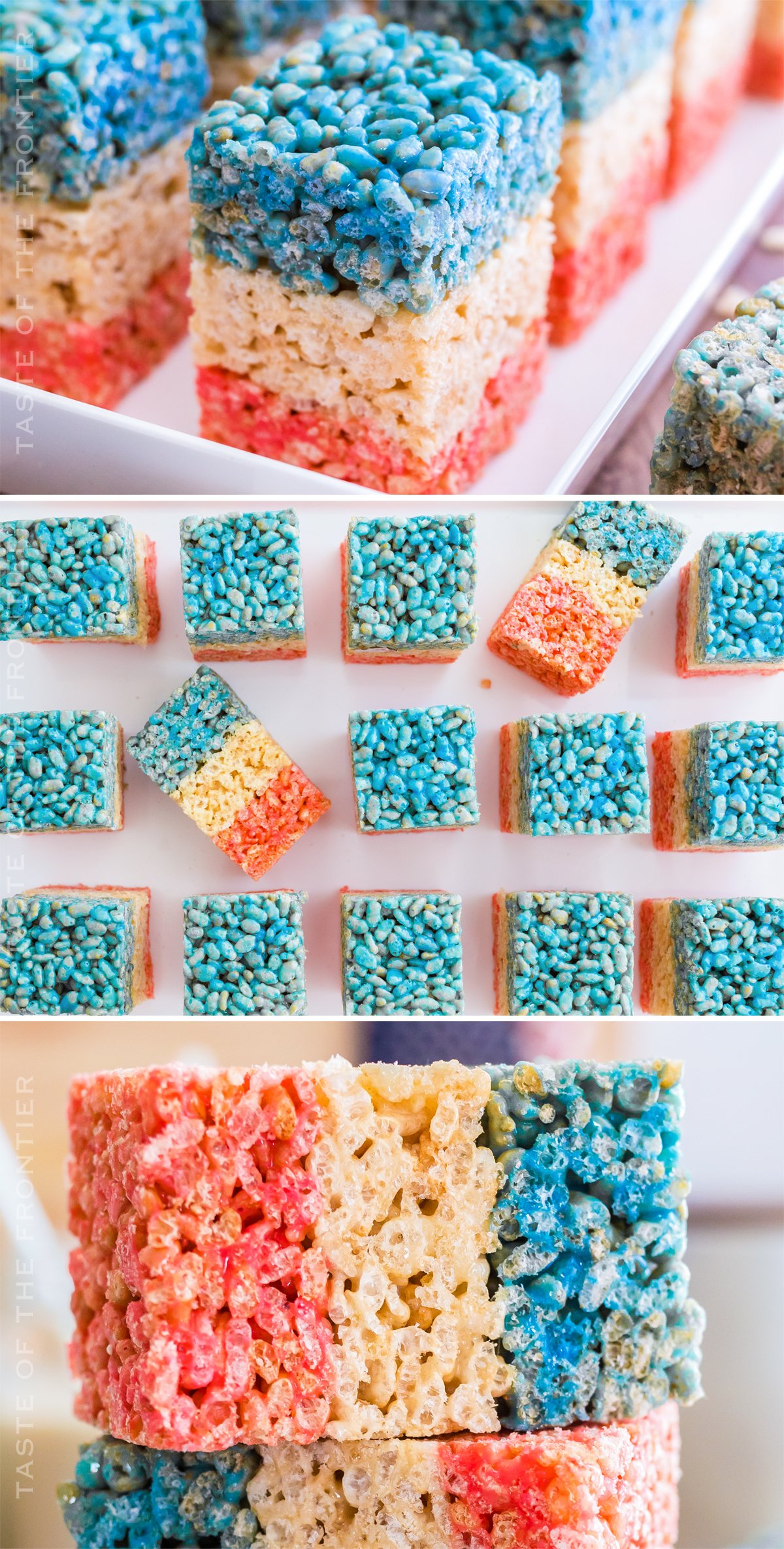 how to make July 4th Rice Krispie Treats