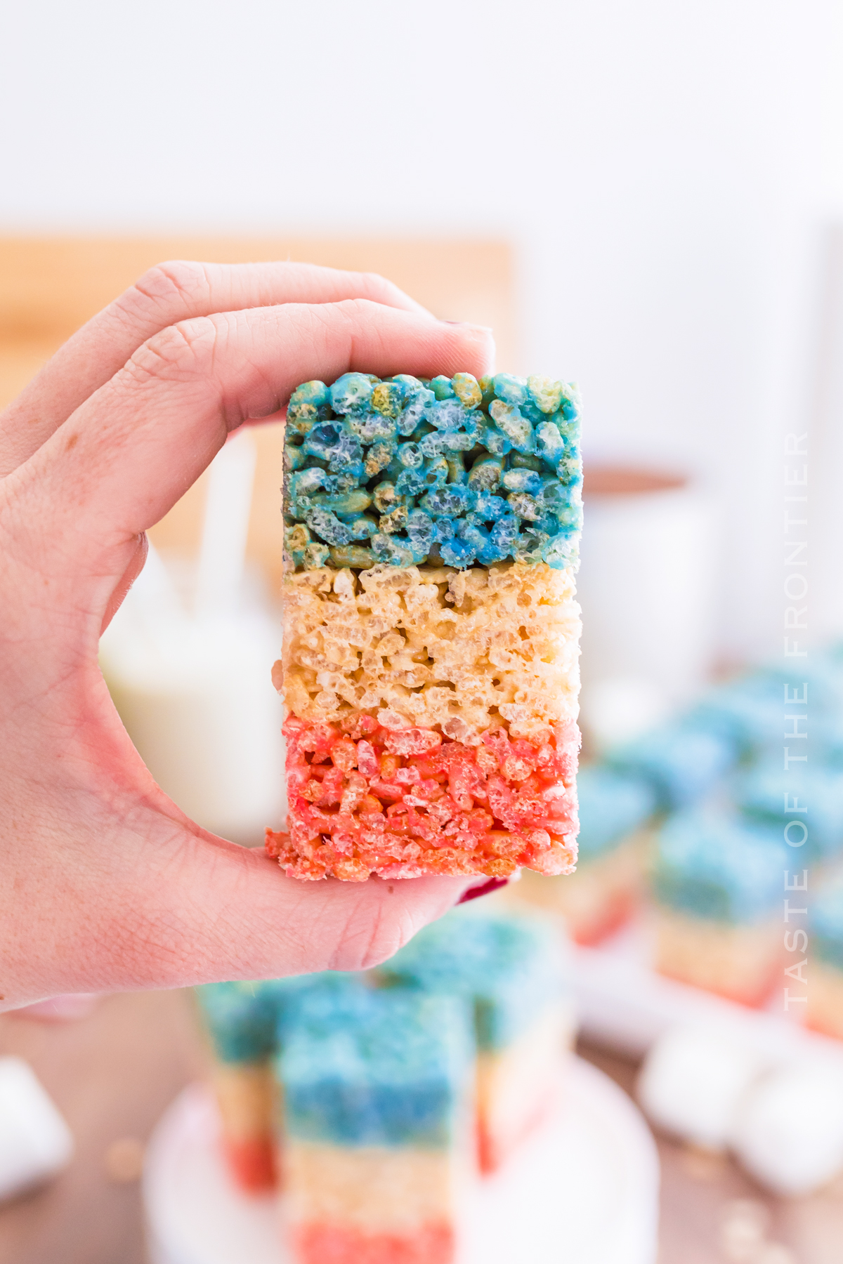 layered krispie treats