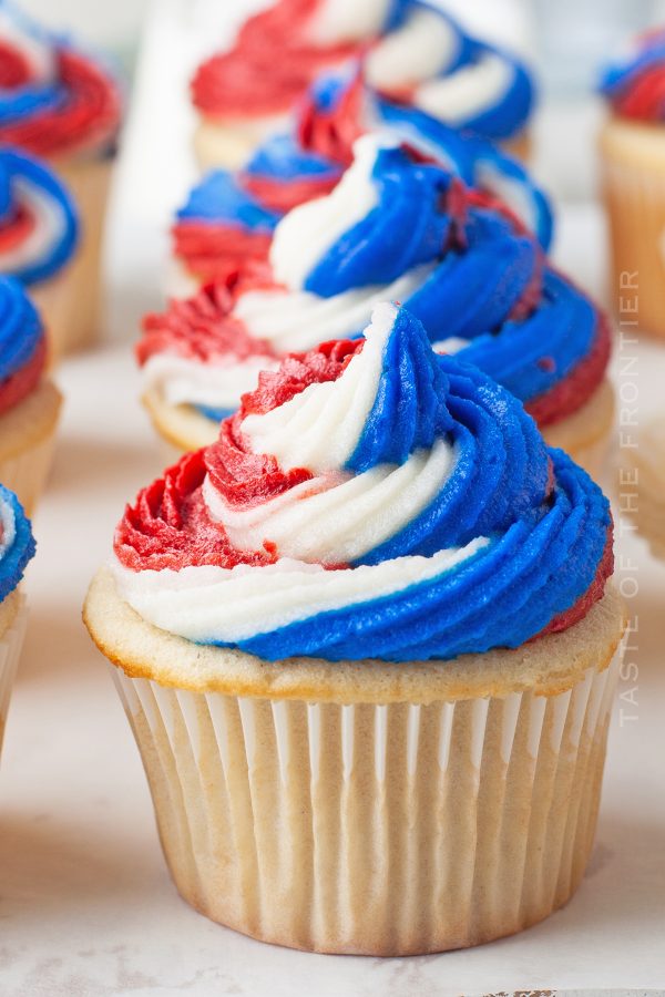 Red White, and Blue Cupcakes