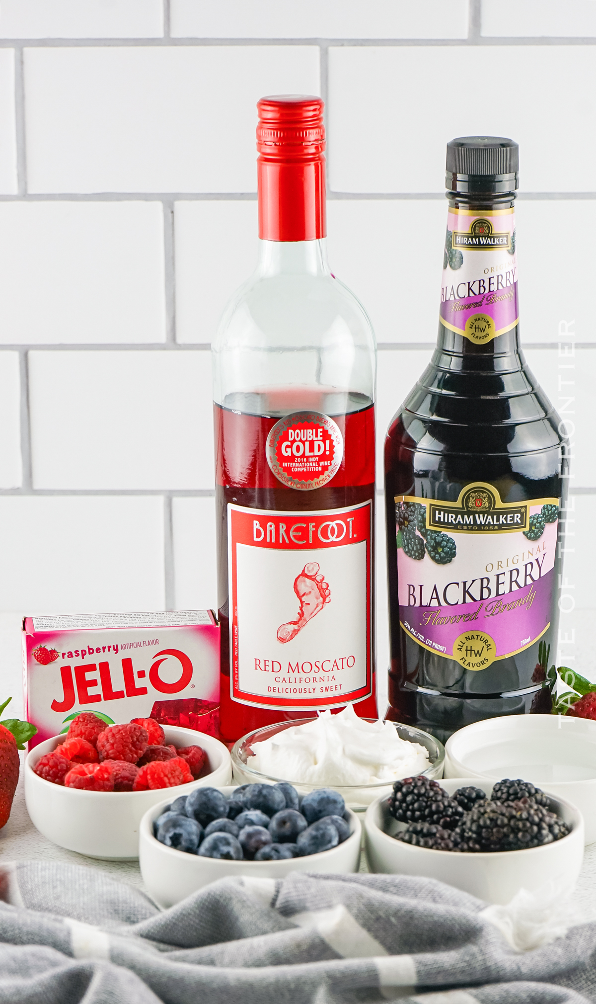 ingredients for 4th of July Jello Shots