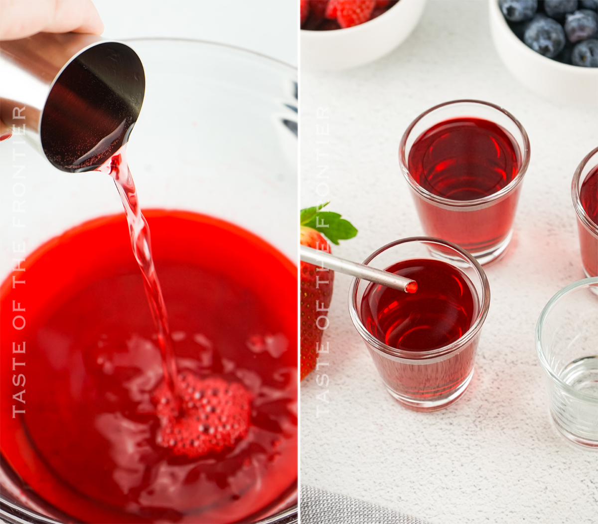 making berry jello