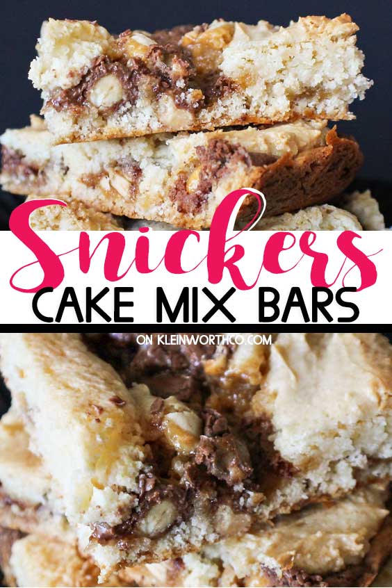 Snickers Cake Mix Bars
