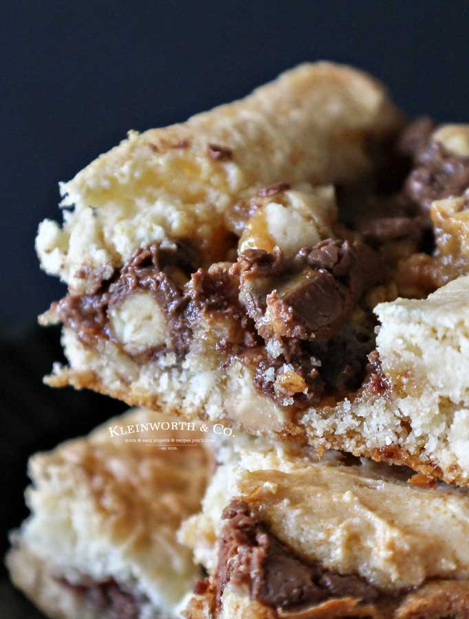 cake mix desserts - Snickers Cake Mix Bars