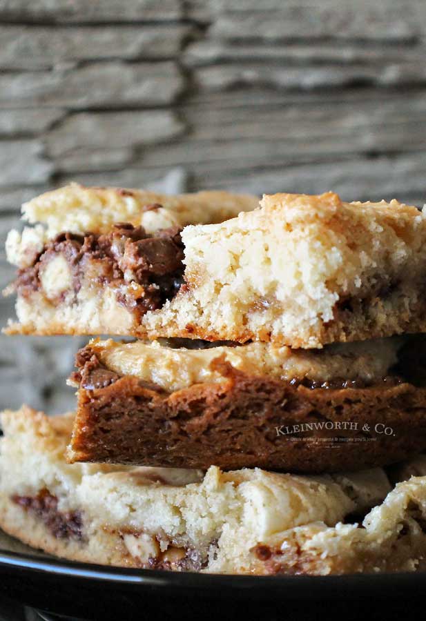 Snickers Cake Mix Bars recipe
