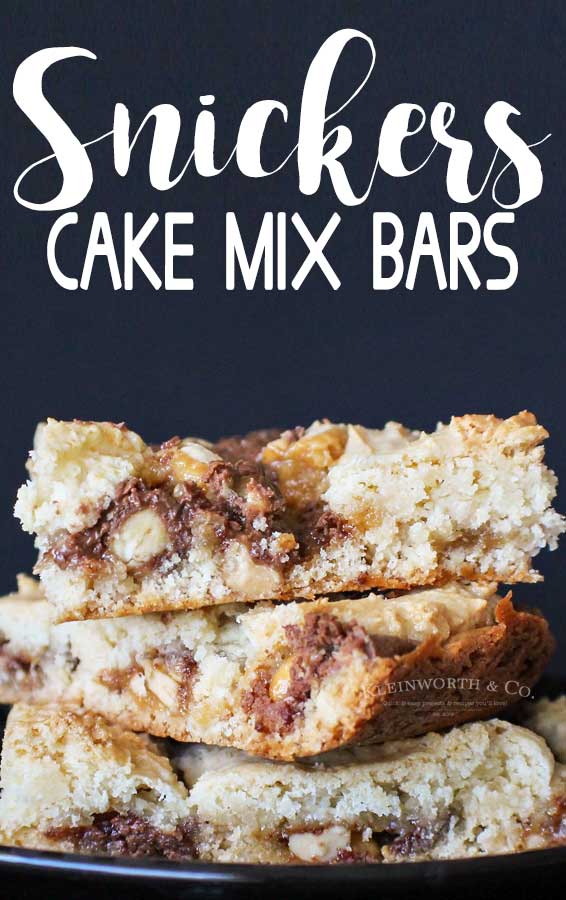 Snickers Cake Mix Bars