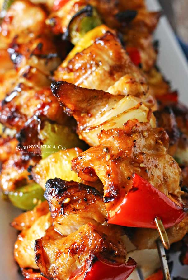 teriyaki chicken skewers - Teriyaki Chicken Kabobs