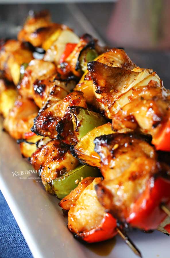 chicken shish kabobs - Teriyaki Chicken Kabobs