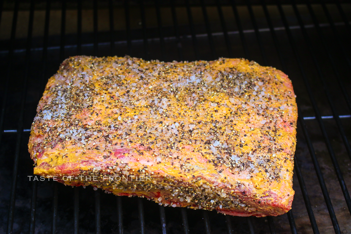 smoking ribs on the Traeger